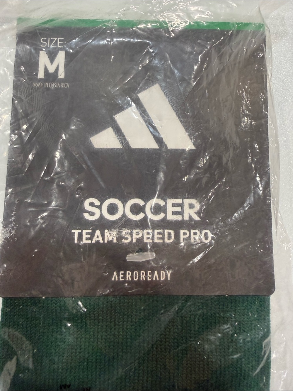 Adidas Over The Calf Green/Gray Unisex Med Soccer Copa Zone Socks, nwt